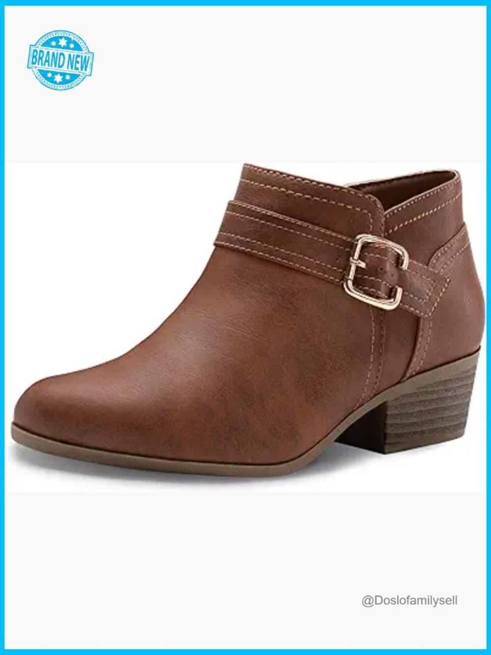 Chunky Low Heel Ankle Boots Classic Pointed Toe Side Zipper Booties Dressy